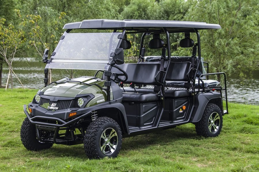 Trailmaster Taurus 80ED GV 6-Seater Golf Kart, 72V, Steering Wheel, Extended Roof