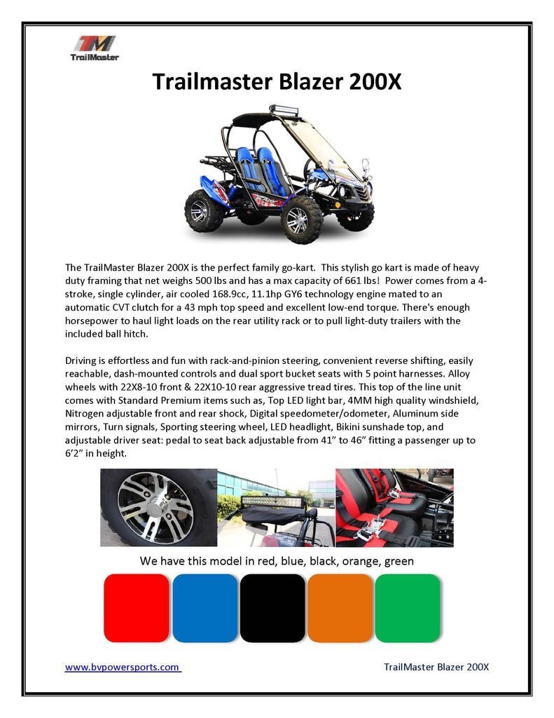 TrailMaster Blazer 200X Full Size Go Kart for Teens and Adults - Image 5