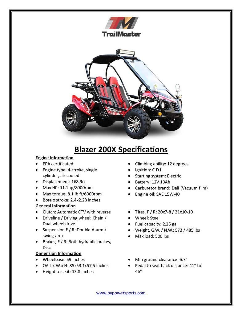 TrailMaster Blazer 200X Full Size Go Kart for Teens and Adults - Image 6