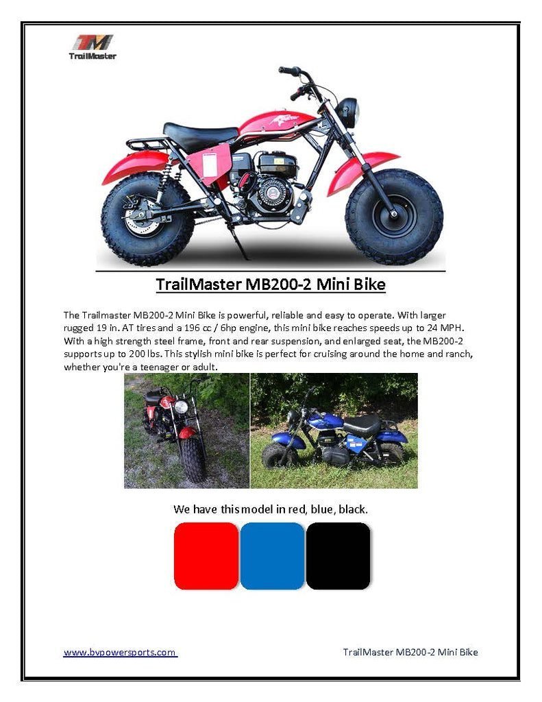 Trailmaster MB200 Mini Bike || Front and Rear Shocks - Image 4